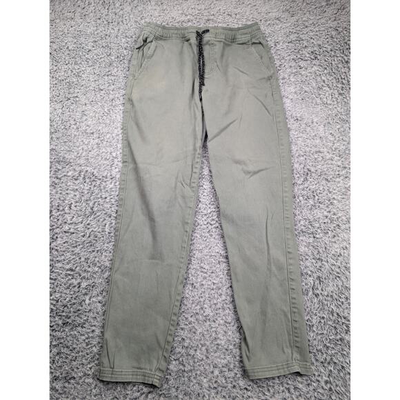 RSQ Pants Mens Small Green Pull On Jogger Tapered Leg Casual Skate Surf Normcore - Picture 3 of 10